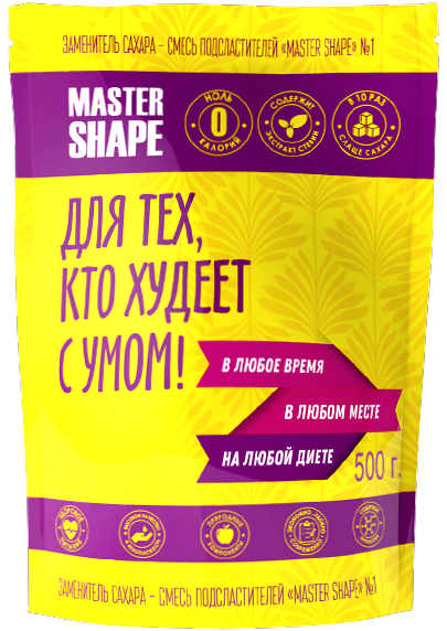 

Сахарозаменитель ФитПарад Master Shape №1 (1:10) дой-пак (500 грамм)