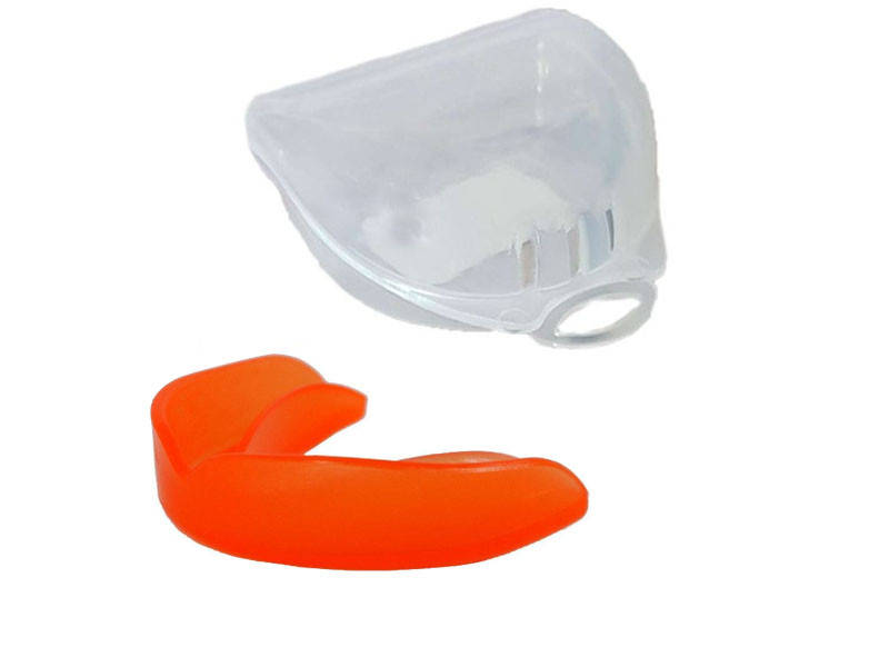 

Капа для единоборств Profi в футляре оранжевая