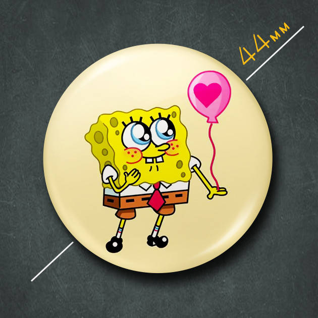 

"Губка Боб Квадратные Штаны / SpongeBob SquarePants" значок круглый на булавке Ø44 мм