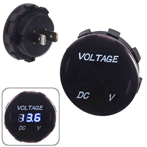 

Вольтметр в планку 12-24V BLUE New waterproof