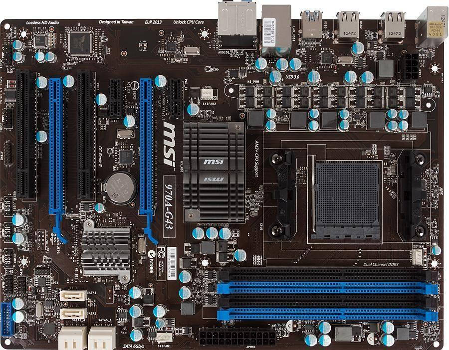 

Материнская плата MSI 970A-G43 Socket AM3+ Б/У (S3) no shield