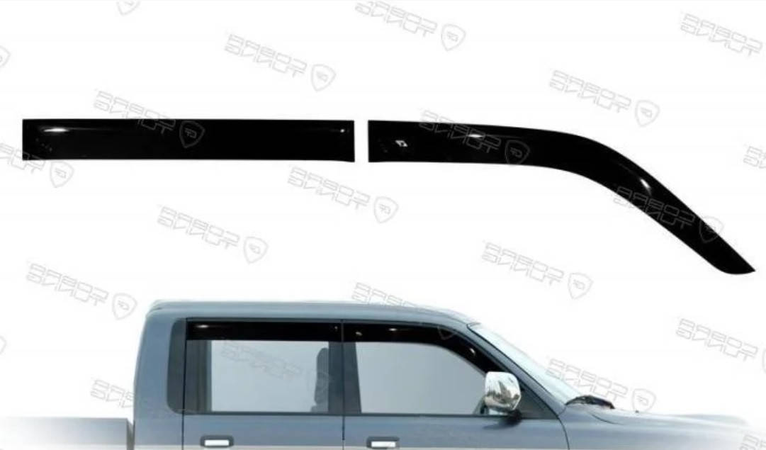 

Дефлекторы окон (ветровики) Mitsubishi L200 2 1996-2006, VL - Cobra Tuning, M43296