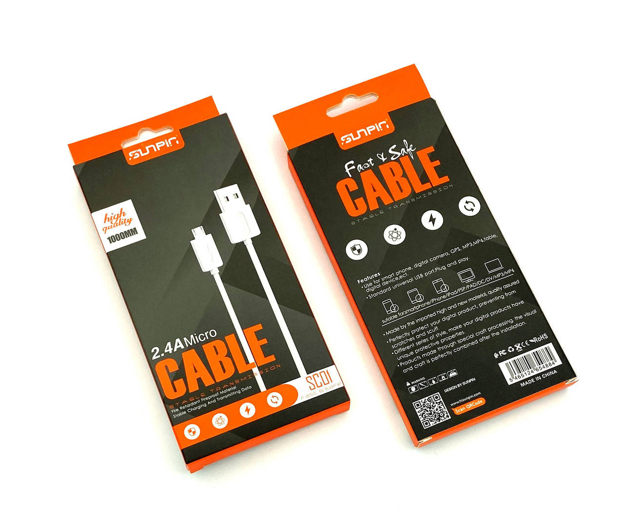 

USB кабель / Дата кабель SUNPIN SC01 Micro USB White, Белый