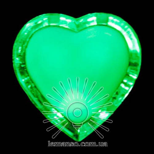 

Ночник Lemanso Сердце зелёный 3 LED / NL4