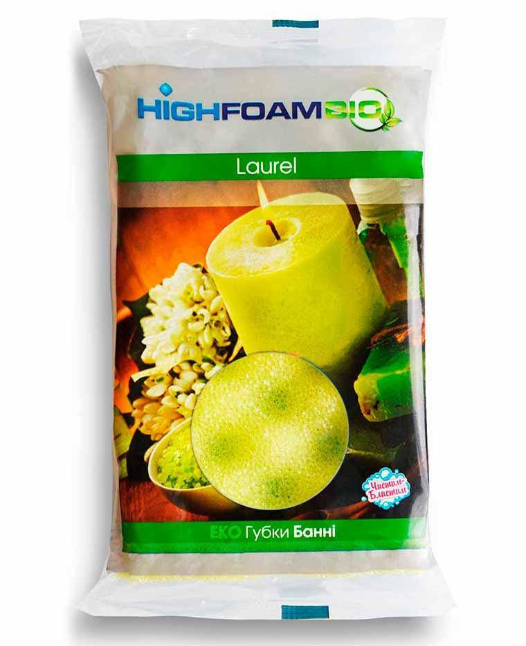 

Губка банная для тела Laurel HighFoam, 1 шт, Чистим-Блистим, Желтый