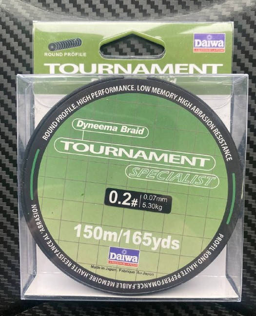

Шнур рыболовный Daiwa Tournament Specialist Green x4 150m #0.2 5.3kg 0.07, Зелёный