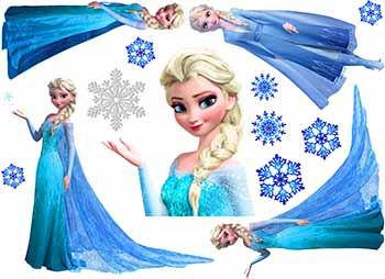 

Вафельная картинка Холодное сердце (Frozen) Эльза и Анна, Олаф А4