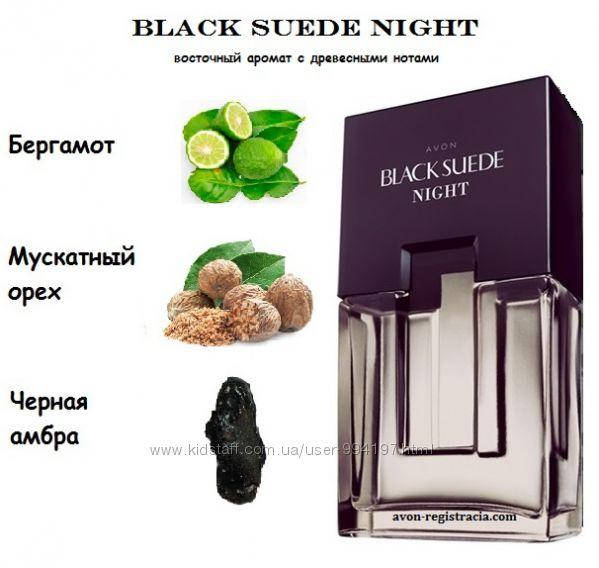 

Туалетная вода Black suede night avon 75 мл