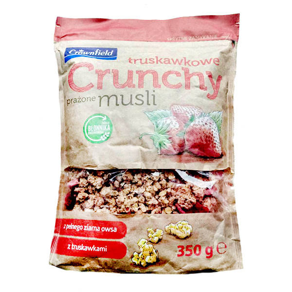 

Кранчи мюсли с клубникой Crownfield Crunchy 350г