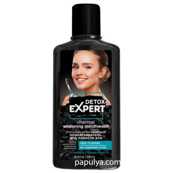 

Ополаскиватель для полости рта угольный отбеливающий Detox expert детокс 500 мл