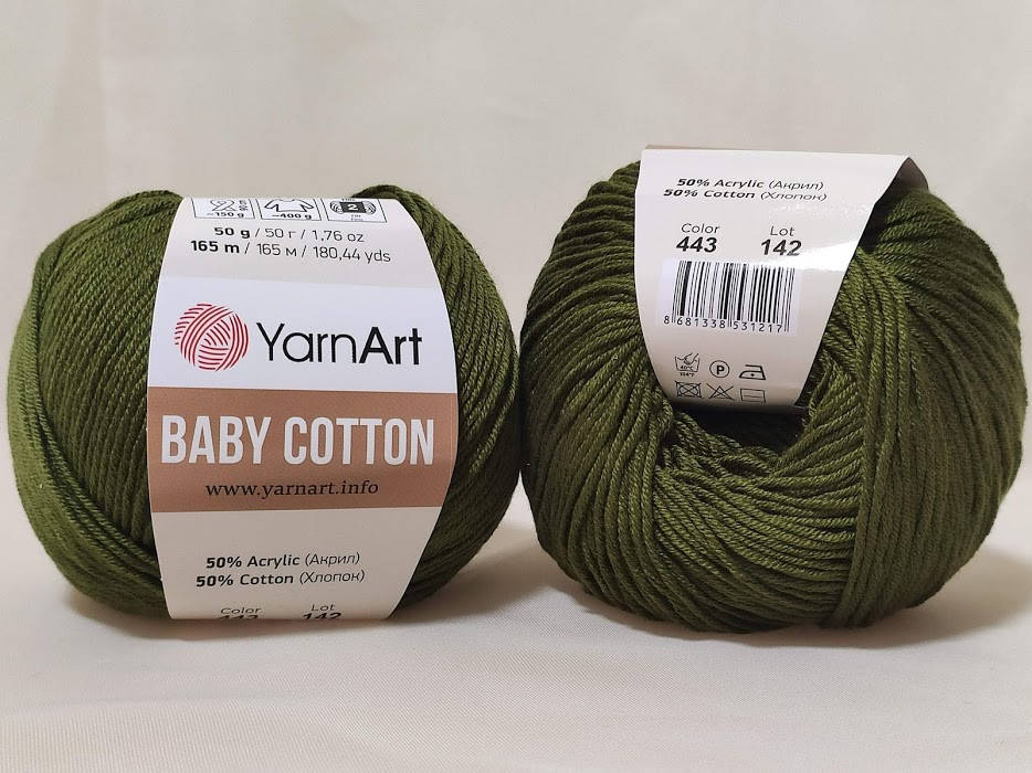 

YarnArt Baby Cotton 443 хаки