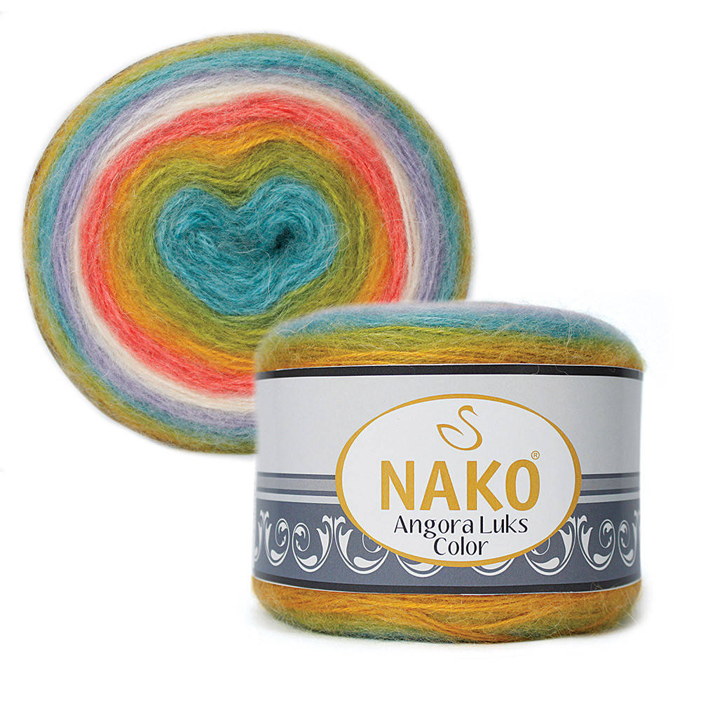 

Пряжа Nako Angora Luks Color 81910 (Нако Ангора Люкс Колор)