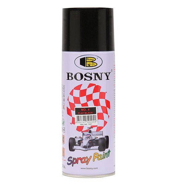 

Акриловая эмаль в аэрозоле, черная матовая BOSNY 400мл (арт. №4), Черный