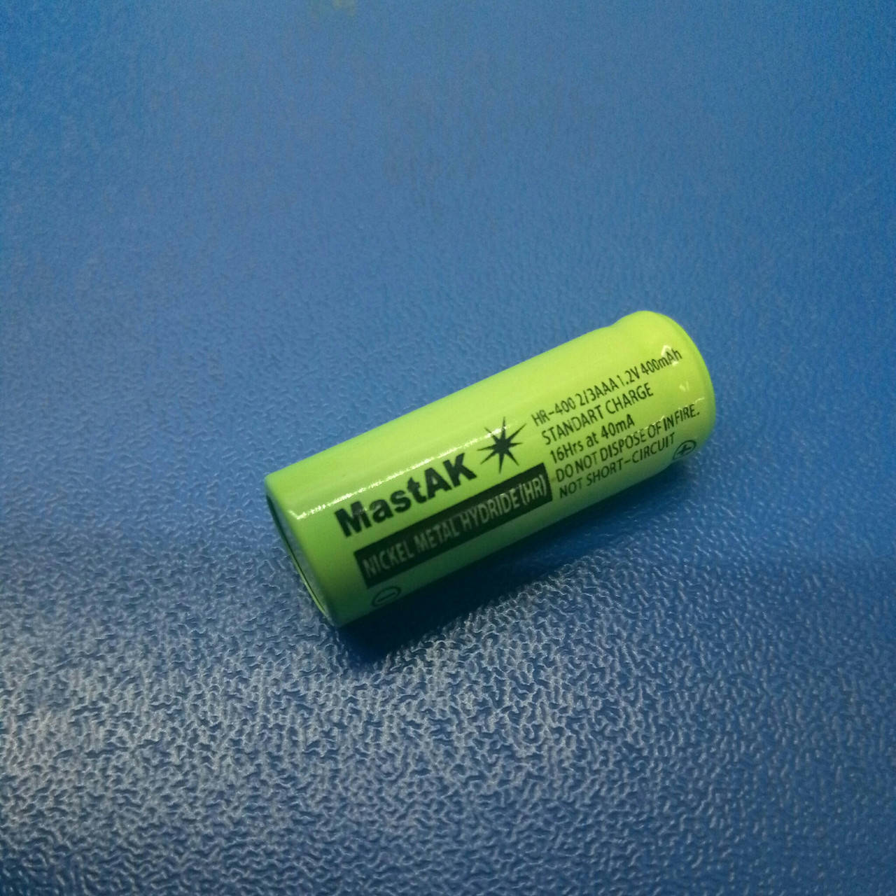 

Аккумулятор технический MastAK HR-400 2/3AAA ( 1,2V 400mAh MH )