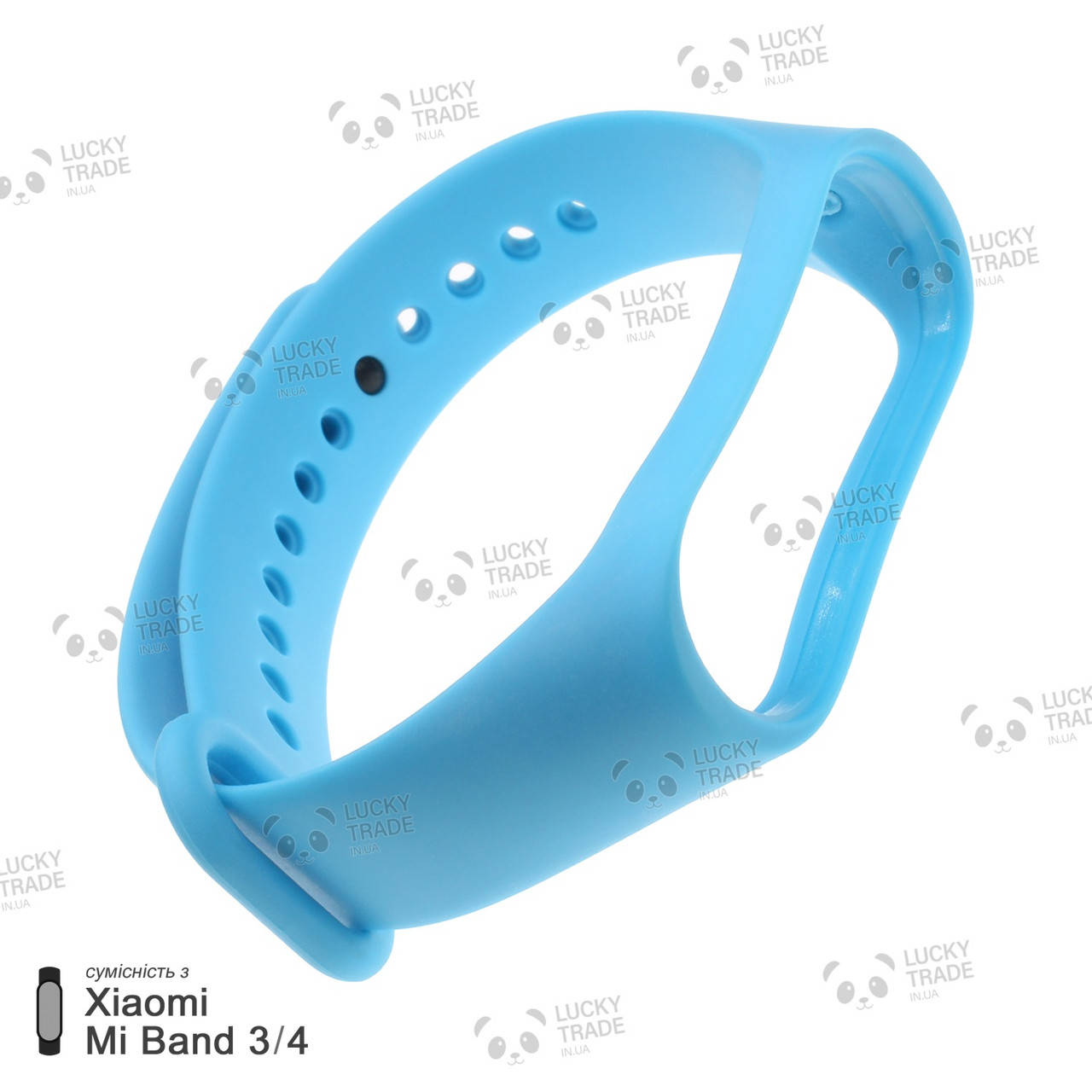 

Ремешок Xiaomi Mi Band 4 / 3 силиконовый однотонный браслет для фитнес-трекера Голубой [1706]