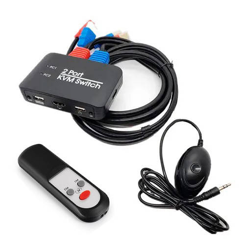 

KVM-свич 2-портовый, переключатель USB, 2xHDMI, пульт ДУ, 4K 60Гц