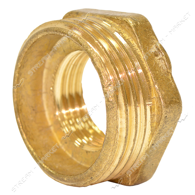 

Переходник латунный 3/4"Нх1/2"В