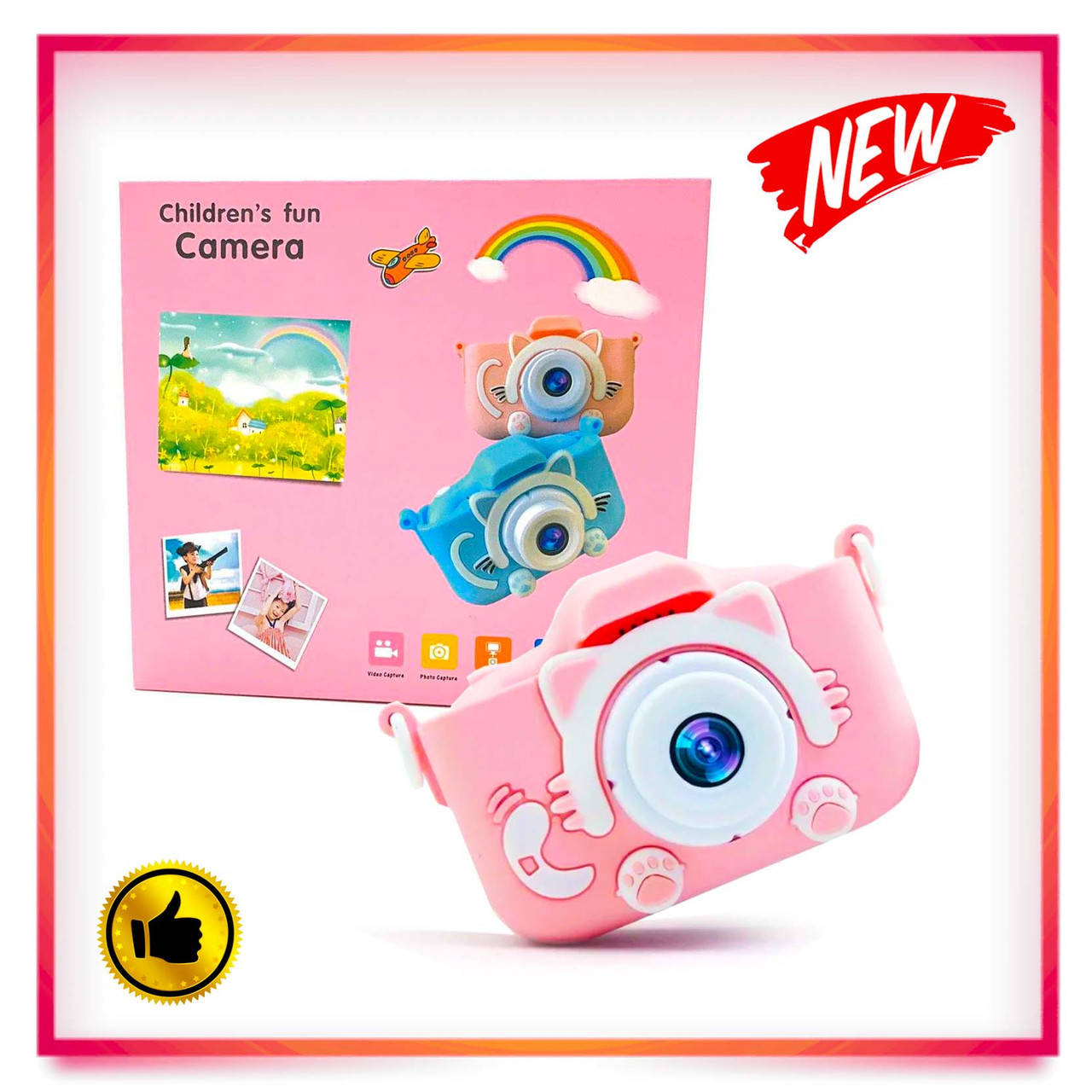 

Детский фотоаппарат цифровой Children's fun Camera, Разные цвета