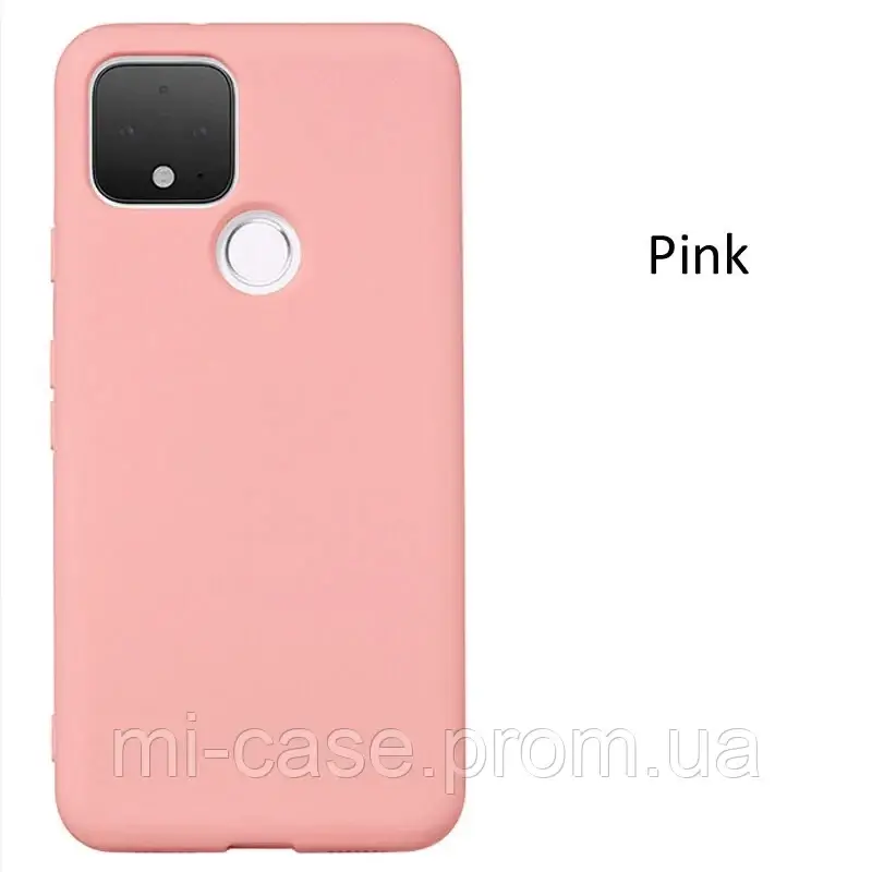 

Силиконовый чехол для Google Pixel 5A 5G Розовый микрофибра soft touch