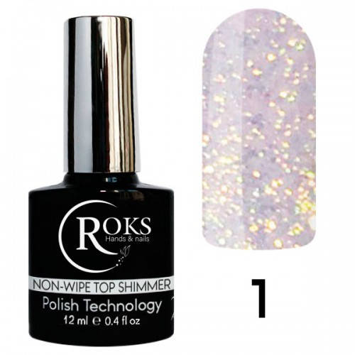 

Топ без липкого слоя Top Non Wipe Shimmer Roks №1 ROKS 12 мл