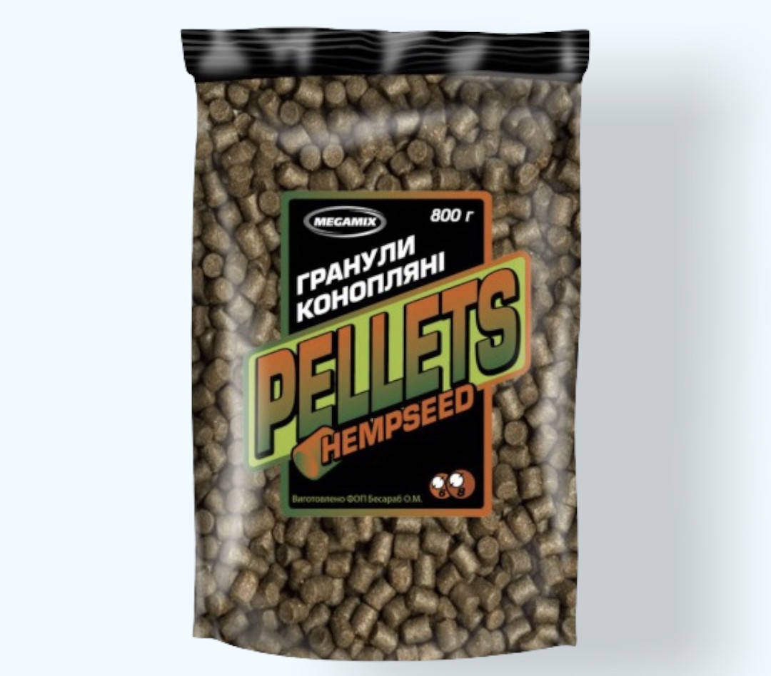 

Прикормка пеллетс PELLETS 8мм Megamix Конопля