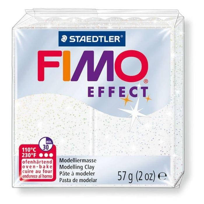 

Полимерная глина (пластика) Fimo Effect 57г (052) Белая с блестками (8020-052)