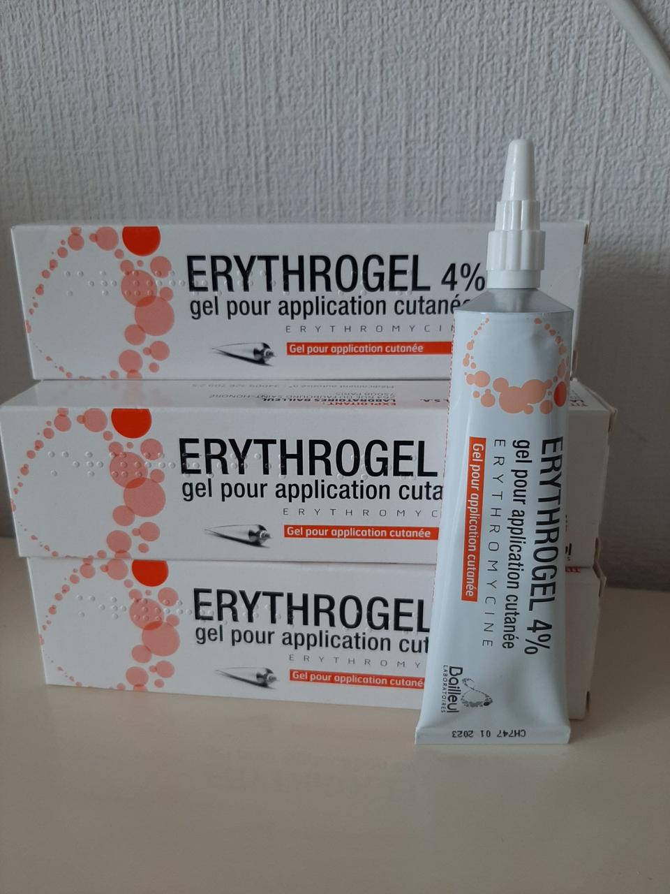 

Эритрогель 4% Erythrogel (Эритромицин) гель от акне, 30г. Срок до 01.2023