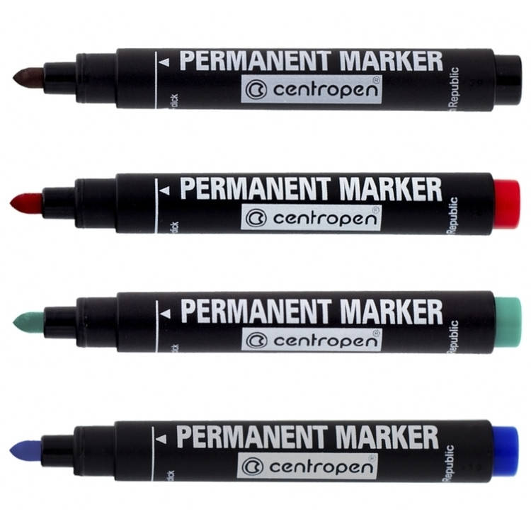 

Маркер водостойкий CENTROPEN Permanent 2,5мм., Синий (10/уп.)