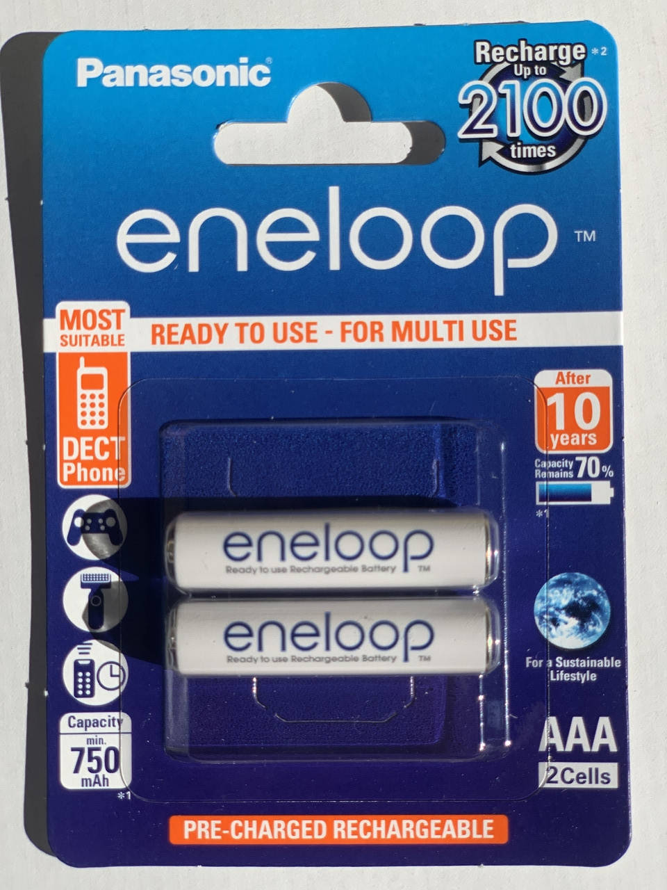 

Аккумулятор Panasonic Eneloop 800mah AAA BK-4MCCE/2BE, цена за 2 штуки в блистере