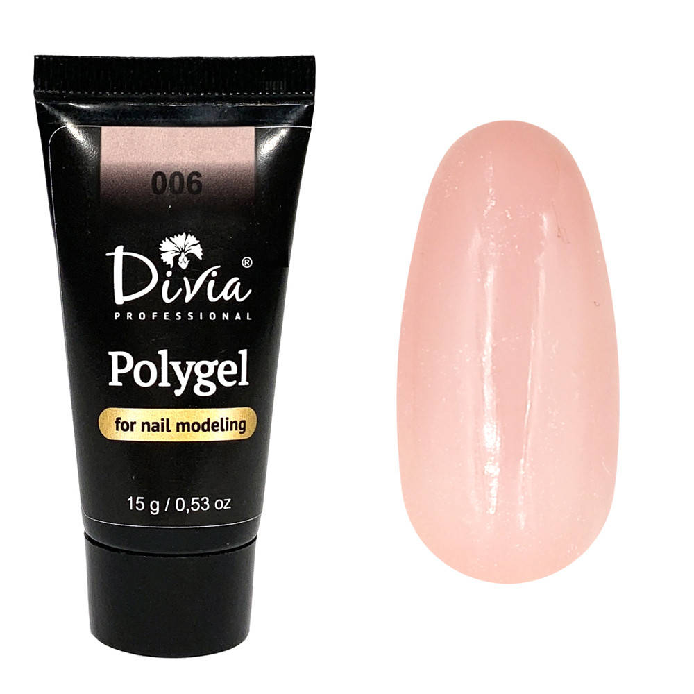 

Divia Гель акриловый для наращивания ногтей Polygel Di909 №006, 15 мл