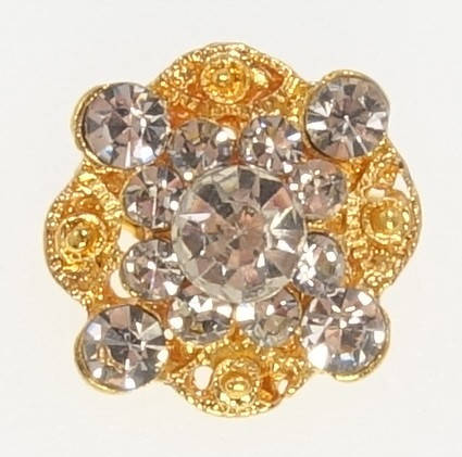 

Брошь "Декоративный цветочек из страз"