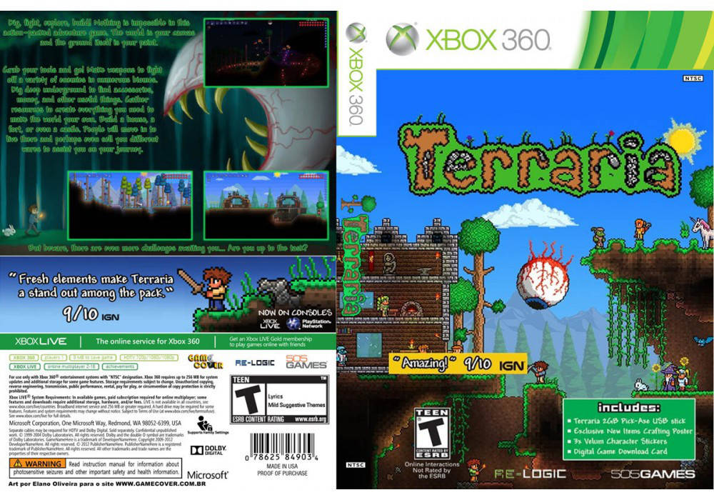 

Игра для игровой консоли Xbox 360, Terraria