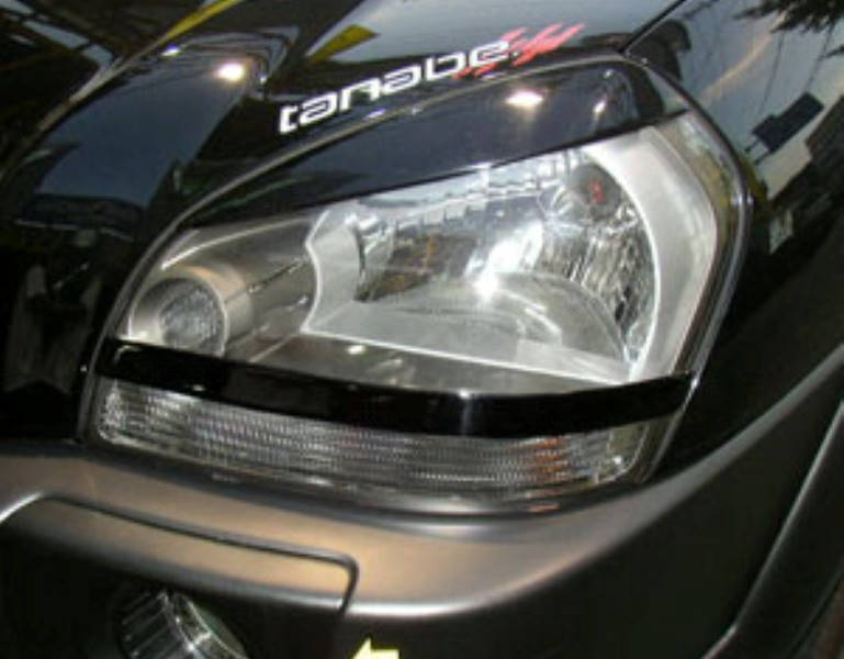 

Реснички Hyundai Tucson (Ровные), накладки на фары Туксон, Белый