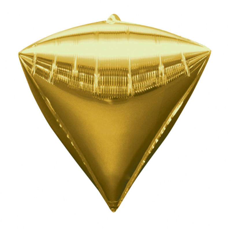 

Фольгированный шар алмаз 3D золото 22" Китай, Золотистый