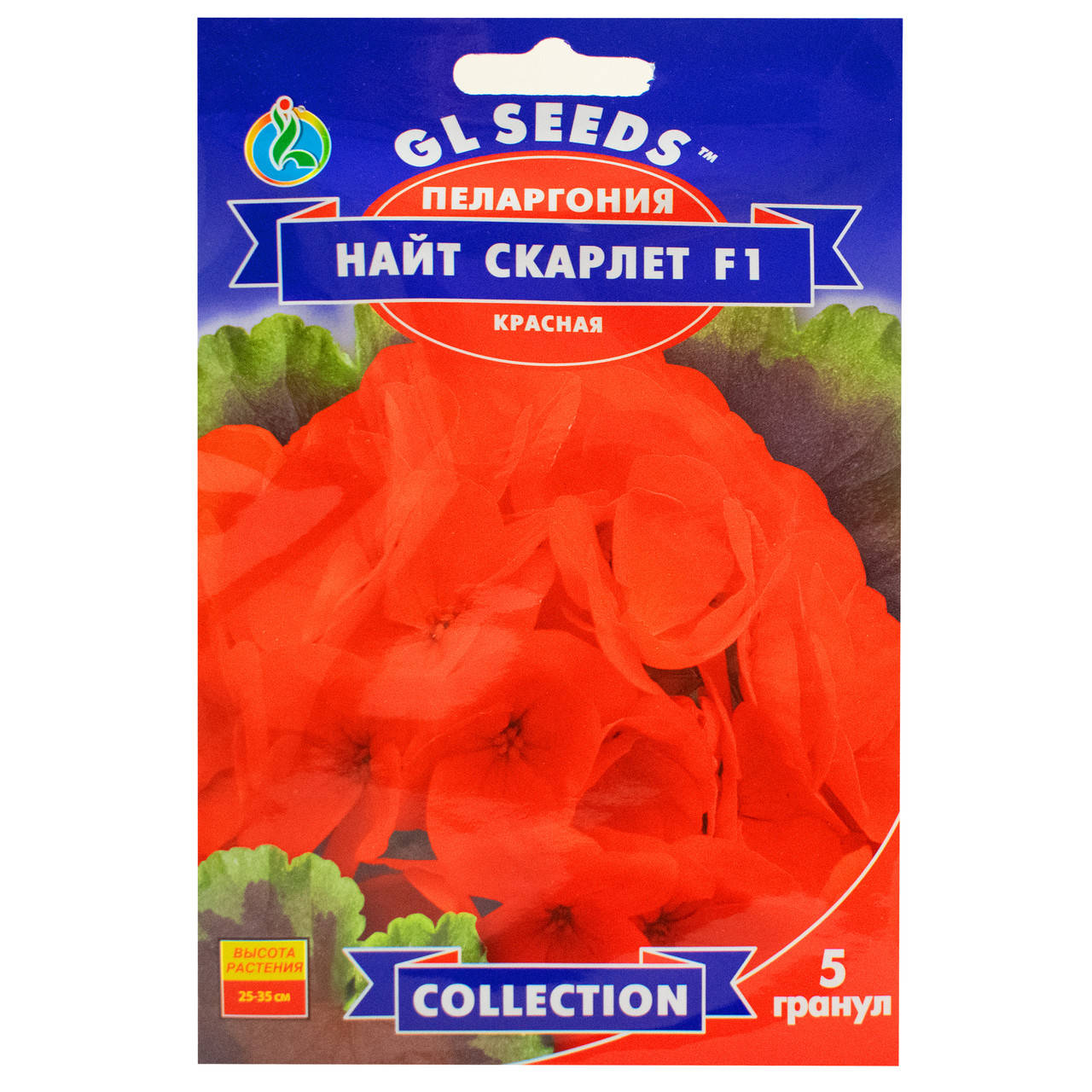 

Пеларгония Найт Скарлет 5 шт Gl Seeds, Красный