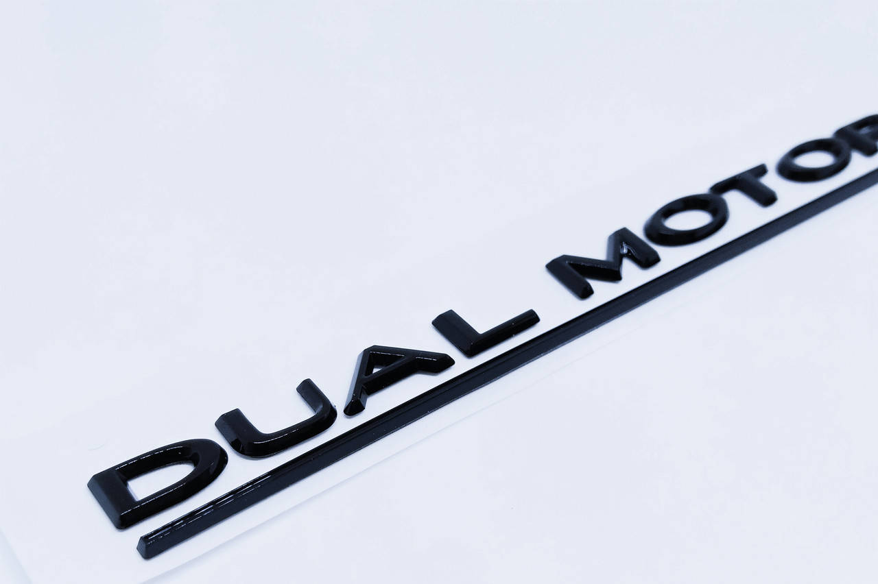 

DUAL MOTOR Надпись Tesla буквы Тесла