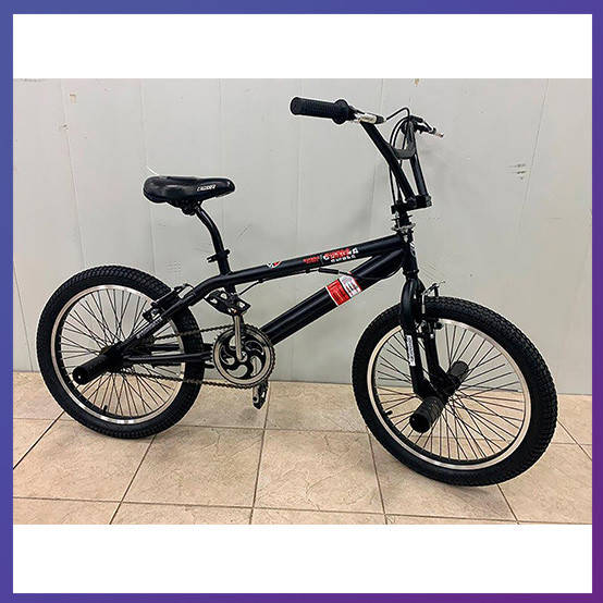 

Трюковый велосипед BMX двухколесный стальной с пегами Crosser Cobra BMX 20 дюймов чёрный, Черный