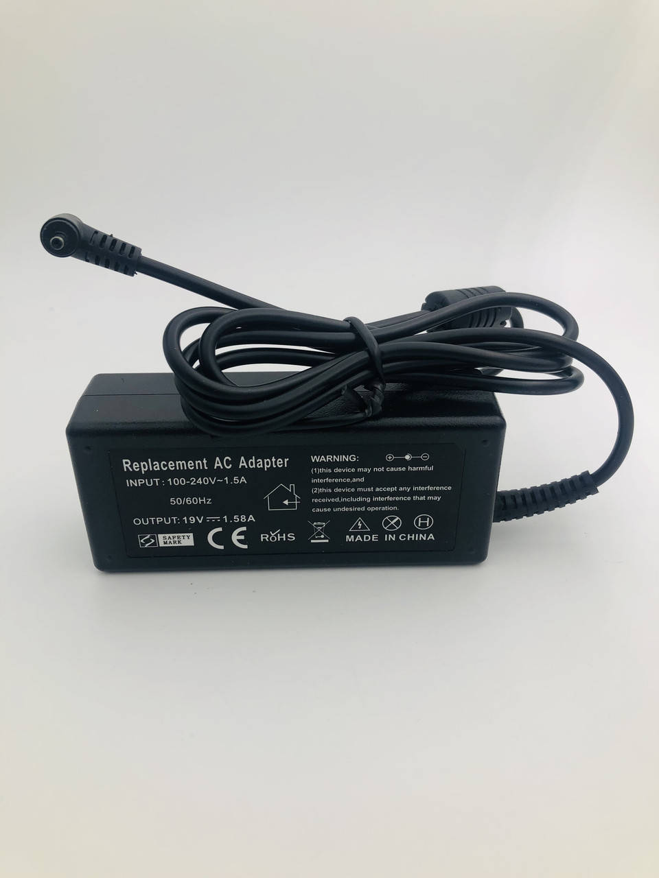 

Блок питания для ноутбука Asus, разъем 2.5*0.8 мм, 19V, 1.58A, 30W, черный, без кабеля
