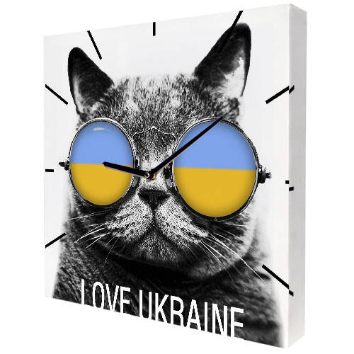 

Часы настенные на холсте Love Ukraine 35х35х4,2 см (CH_O_UKR004)