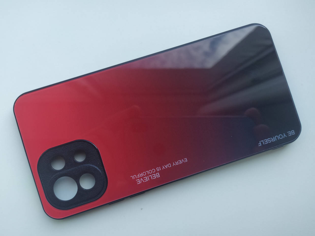 

Чехол градиент стеклянный для Xiaomi Mi 11 Lite Сяоми Ми 11 Лайт, Красный