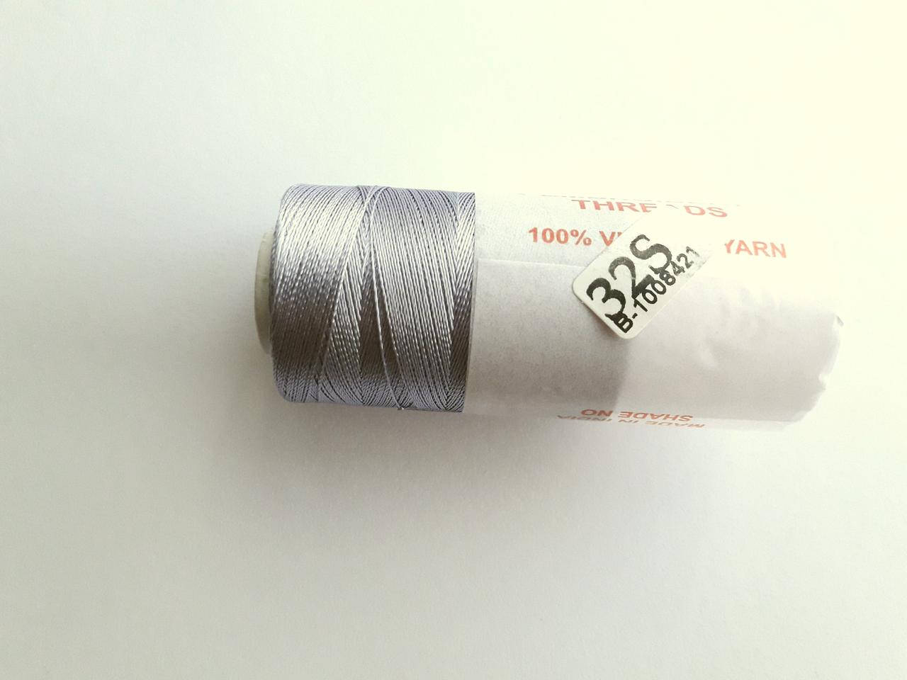 

Нитки шелковые вискоза, для ручной и машинной вышивки, для серг-кисточек. Сіра № 32 S АВ, Серый