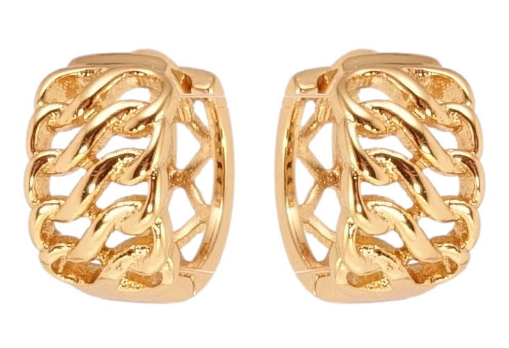 

Серьги Xuping Позолота 18K колечки "Орнамент декоративное плетение"
