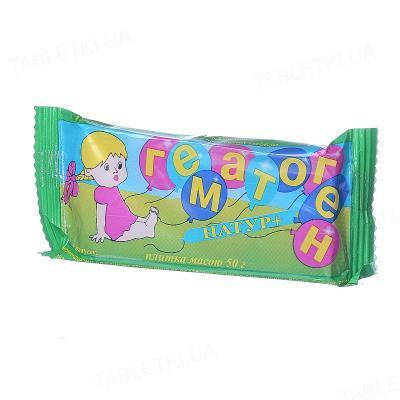 

Гематоген плитки по 50 г в пленке