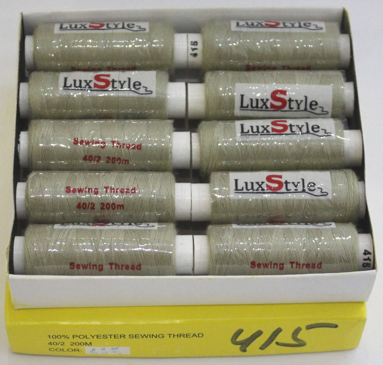 

Нитки швейные LuxStyle 40/2-200м (100% полиэстeр) №415, Разные цвета