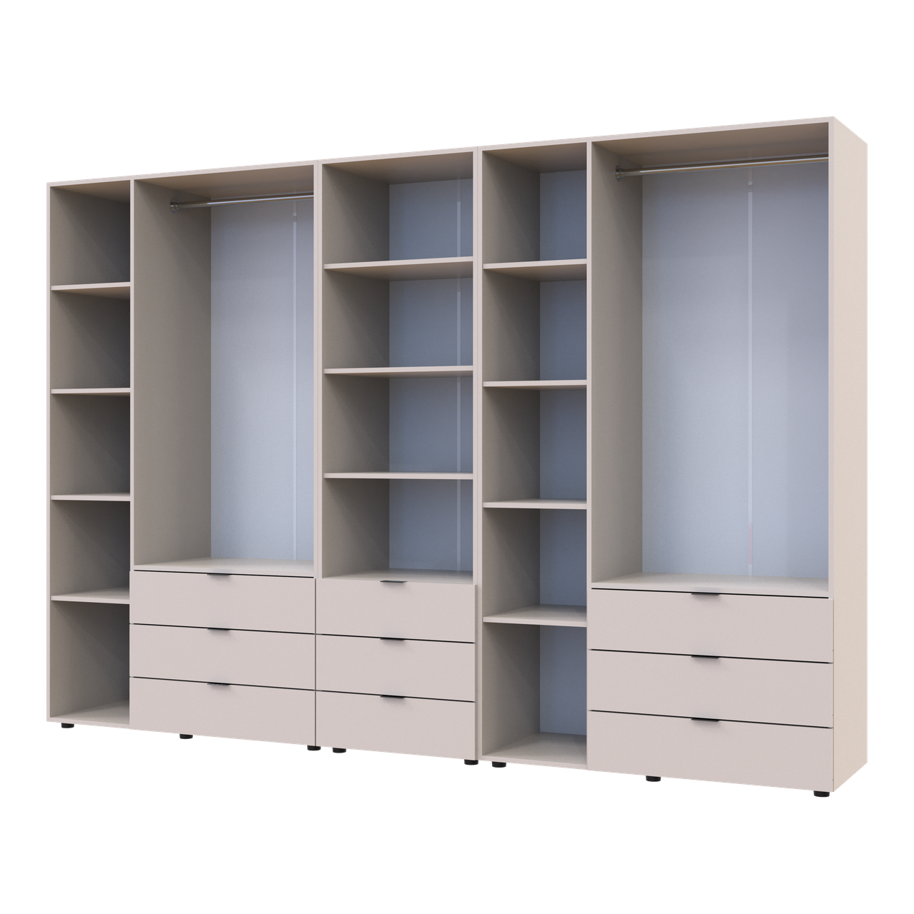 Шафа для одягу Doros Гелар Кашемір 3+3ДСП з пеналом 292.4х49.5х203.4 (42005178) 4