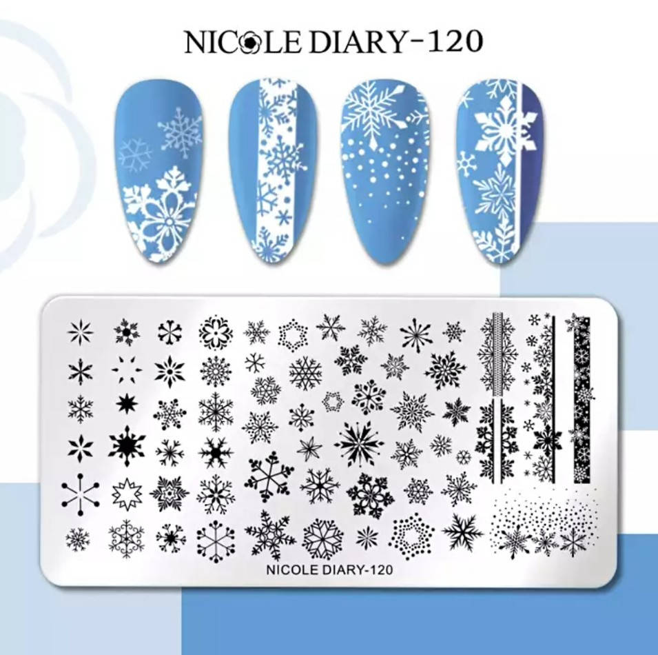 

Металлическая пластина для стемпинга Nicole Diary-120