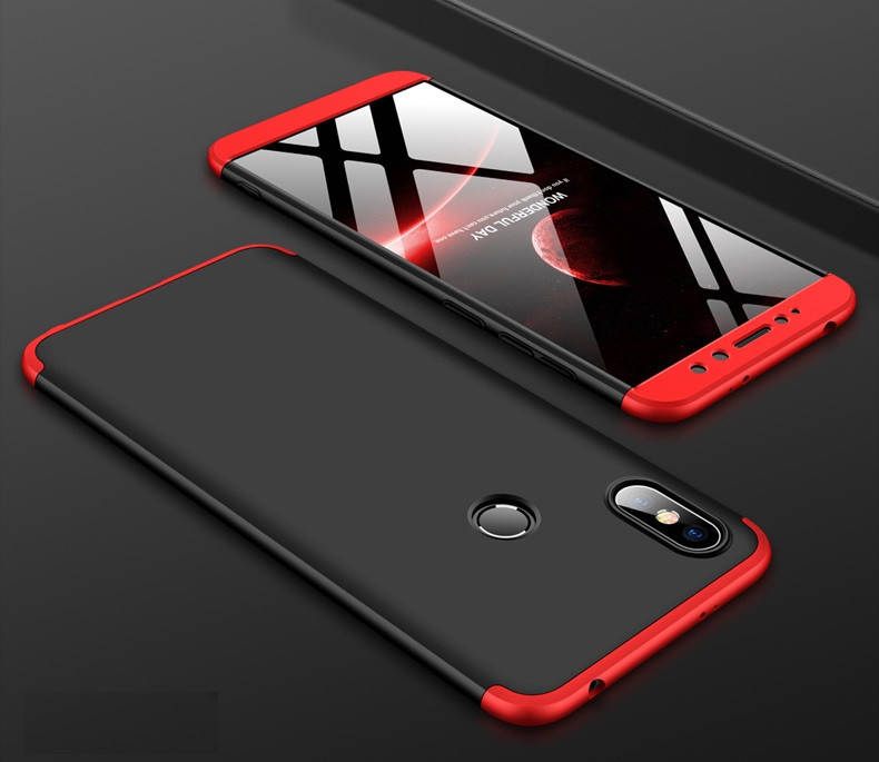 

Чехол GKK 360 для Xiaomi Redmi S2 бампер оригинальный Black-Red