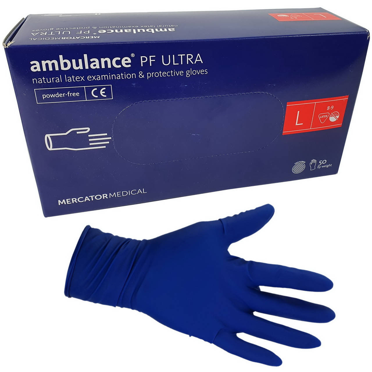 

Перчатки латексные ambulance, 50шт, размер, Синий