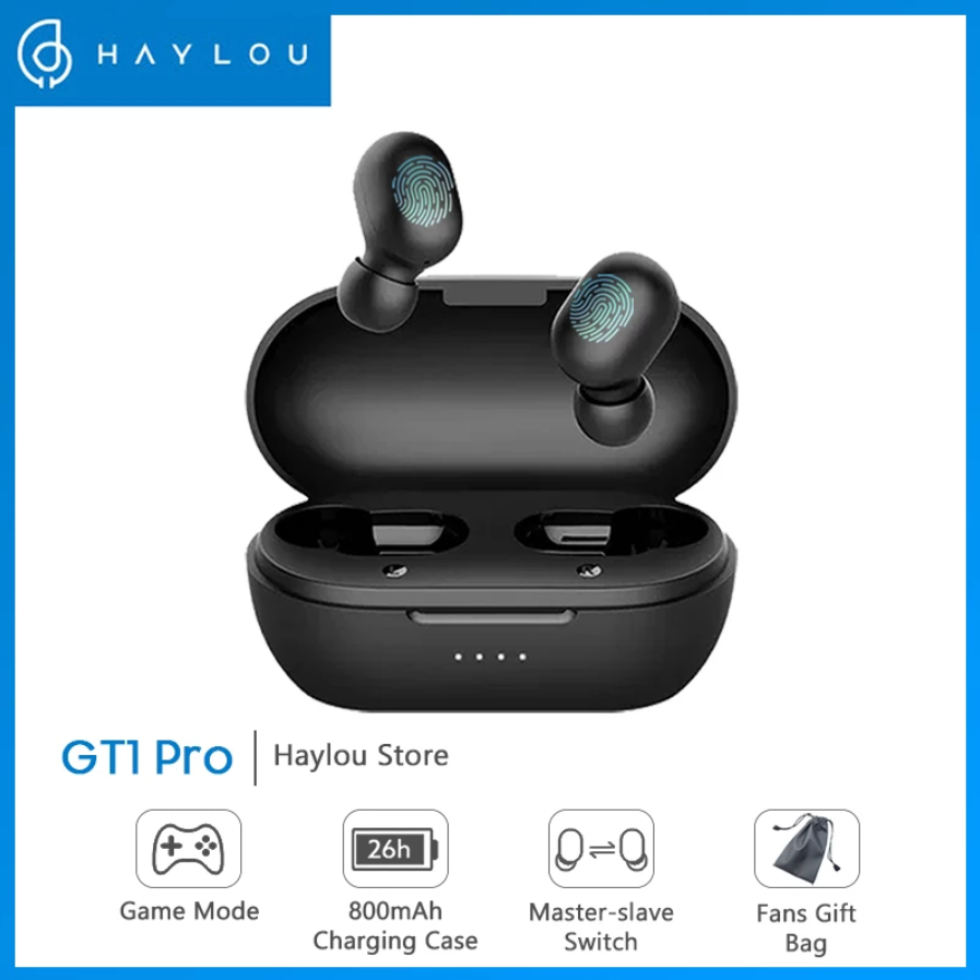 

Беспроводные Bluetooth Наушники Xiaomi Haylou GT1 PRO Black c сенсорным управлением, Черный