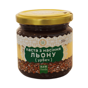 

Паста из семян льна (урбеч), 200 г Эколия